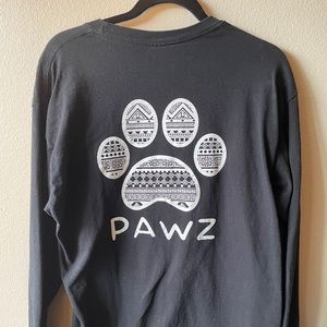 Tribal print pawz long sleeve tee